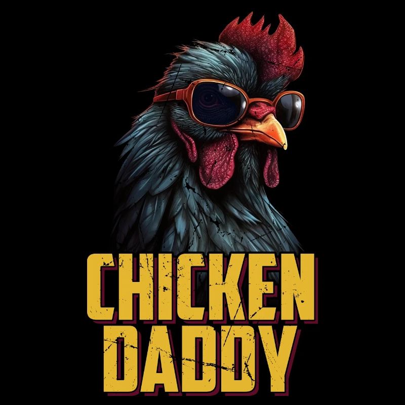 Chicken Daddy Chickens Father's Day Poultry Farmer Rooster