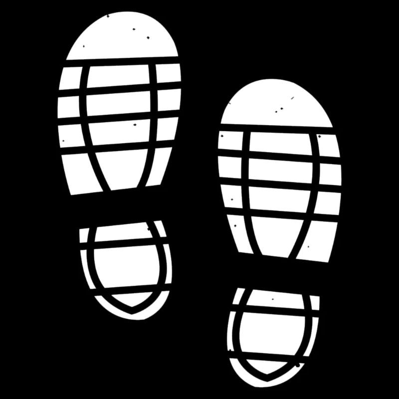 Shoe prints footprints steps icon icon