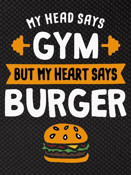 Gym vs burger logo