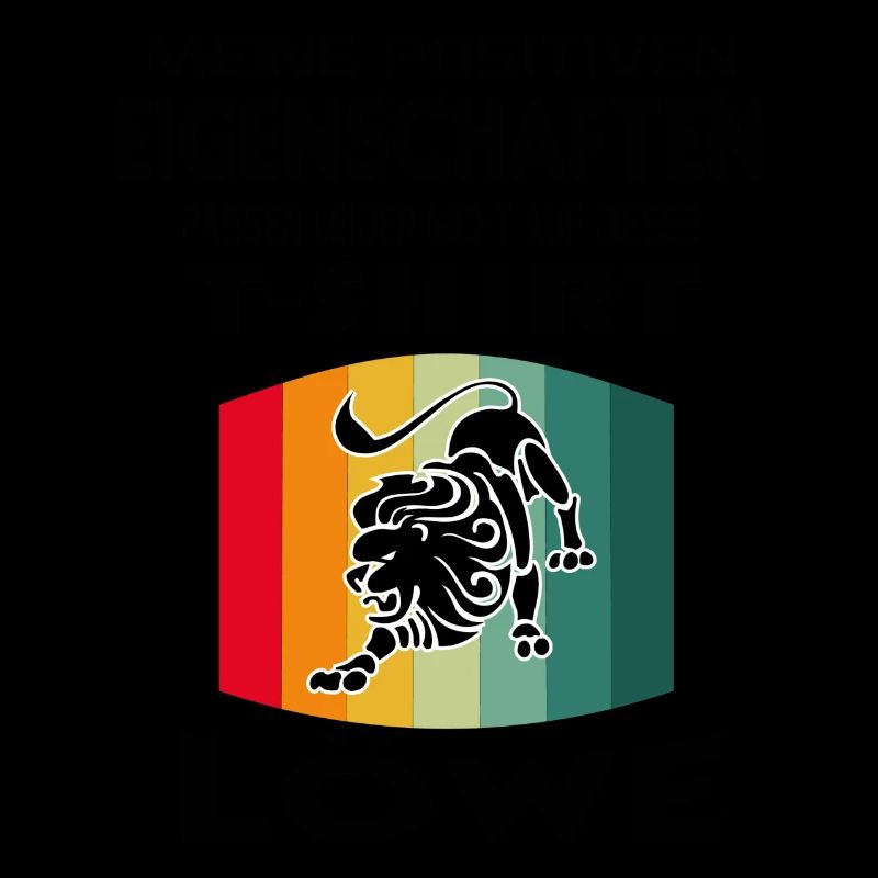 Geburtstag Sternzeichen Retro Löwe