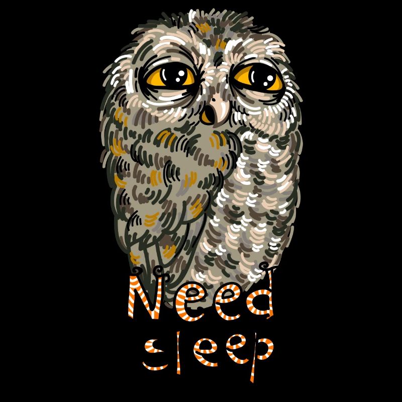 Müde Eule braucht schlaf