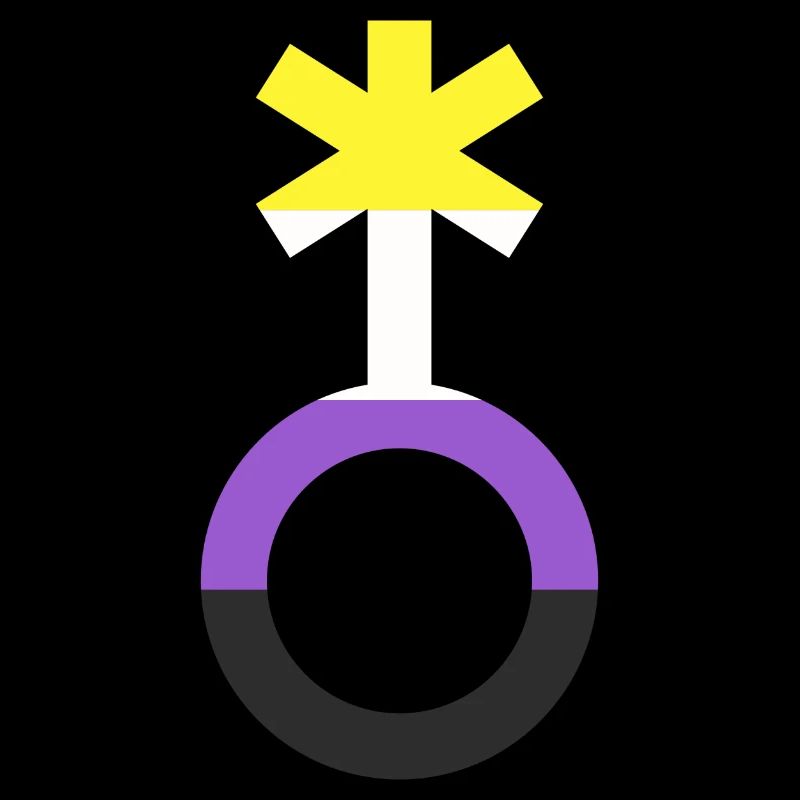 Non-binary symbol non-binary non-binary gender