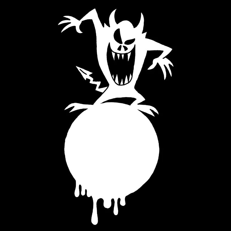The monster on the white planet