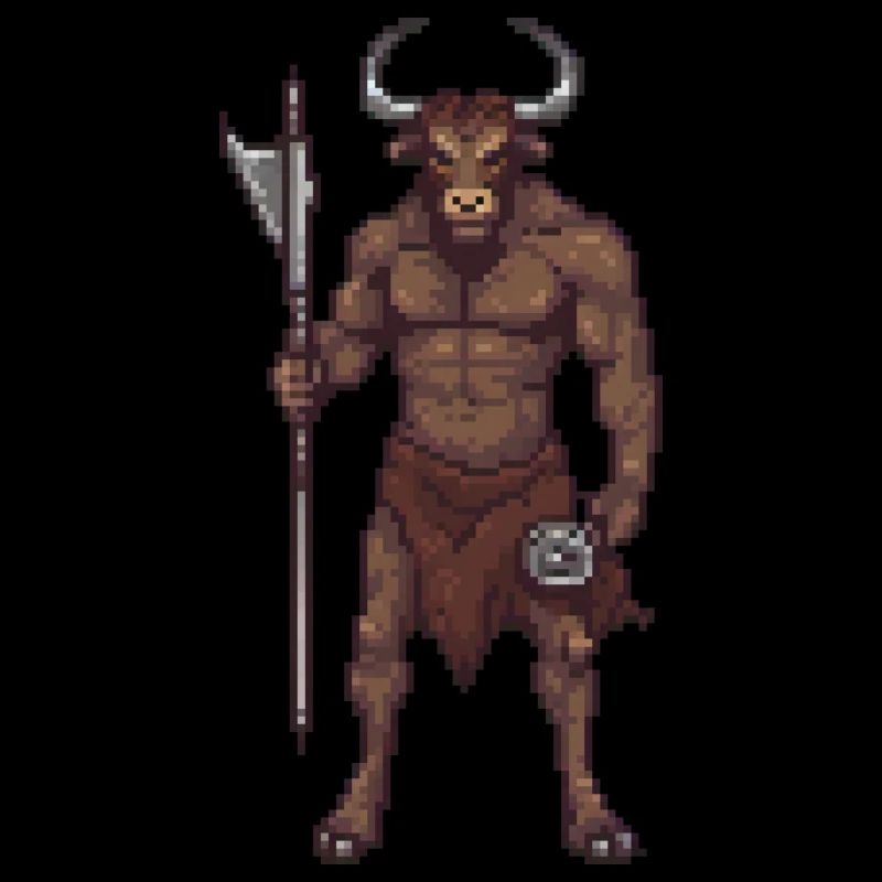 Mächtiges Minotaurus-Pixel