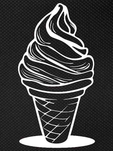 cream cone sketch