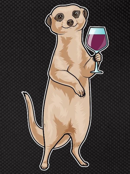 Erdmännchen Rotwein