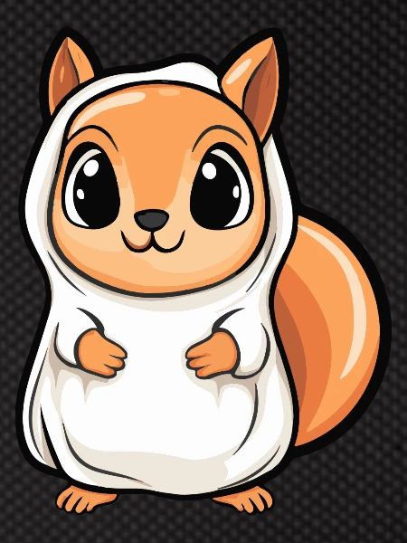 Squirrel Halloween Funny Ghost