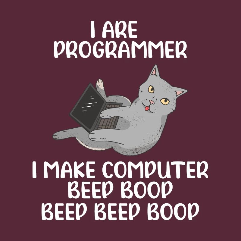 I Are Programmer I Make Computer Beep Bop Coder So
