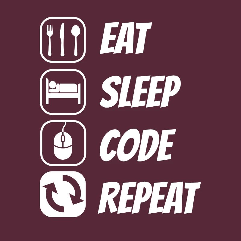 Eat Sleep Code Repeat Coder Programmer Software De