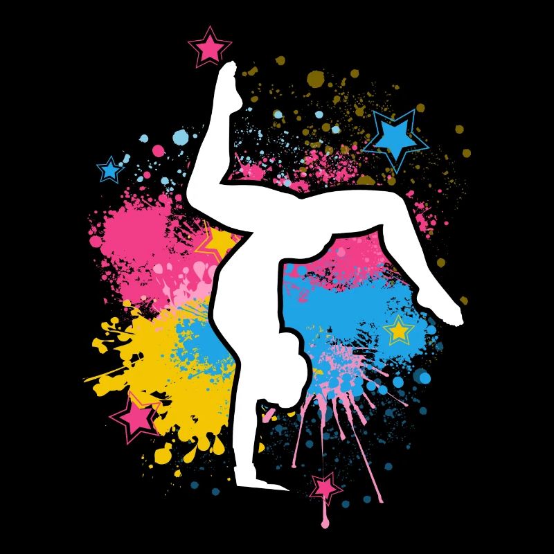 Retro Graphic Gymnast Gymnastics Acrobat Acrobatic