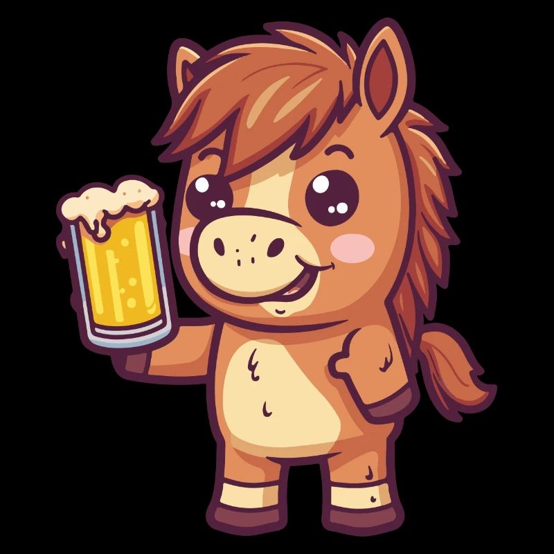 Pferd Bier Comic Party