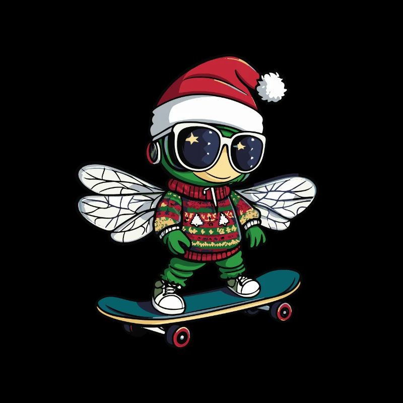 Libellule Noël drôle