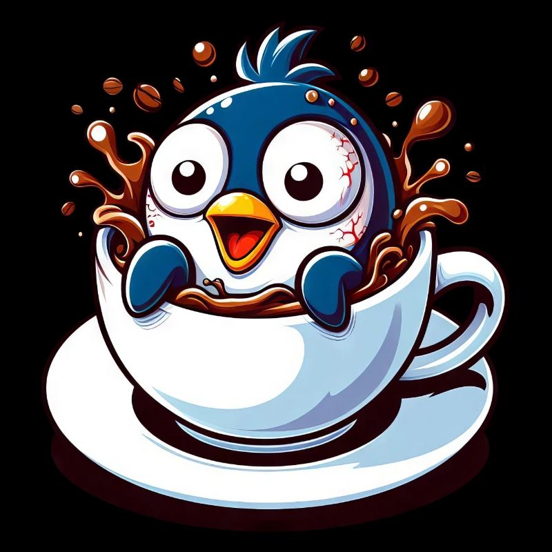 Funny Penguin Coffee Caffeine Lover
