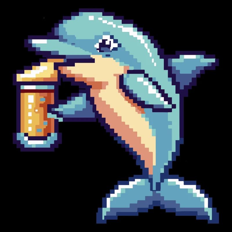 Delfin bière pixel