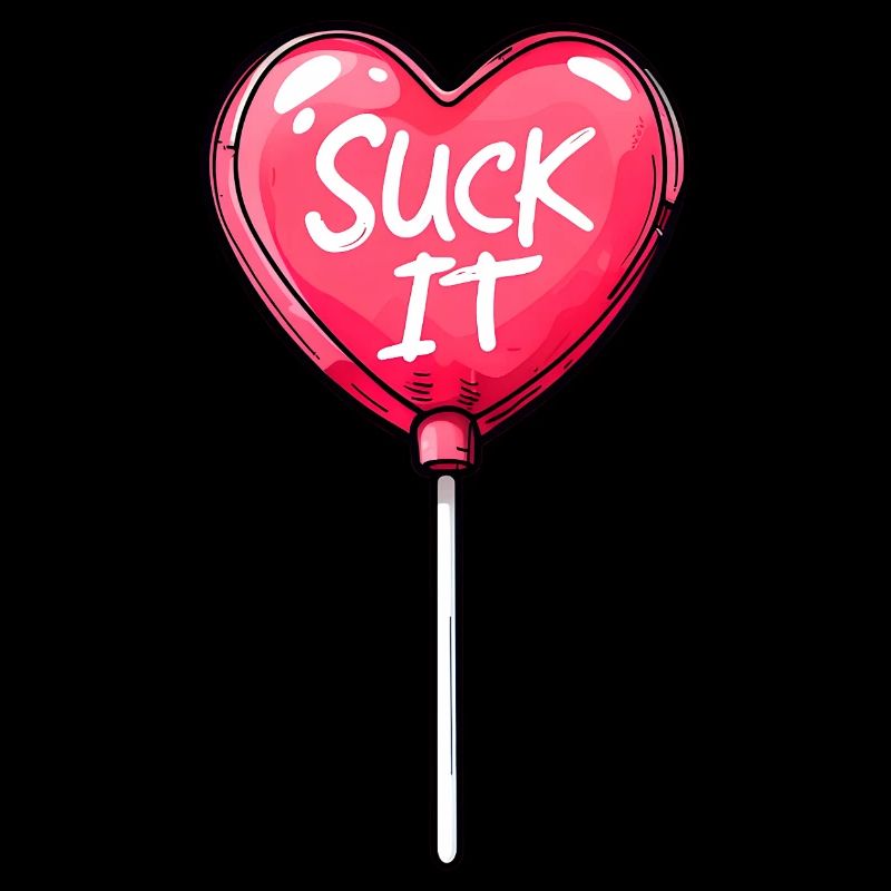 lustiger Lolly Pop ein roter Lutscher