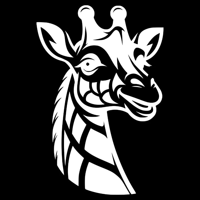 Porträt einer Giraffe mit lustigen Augen