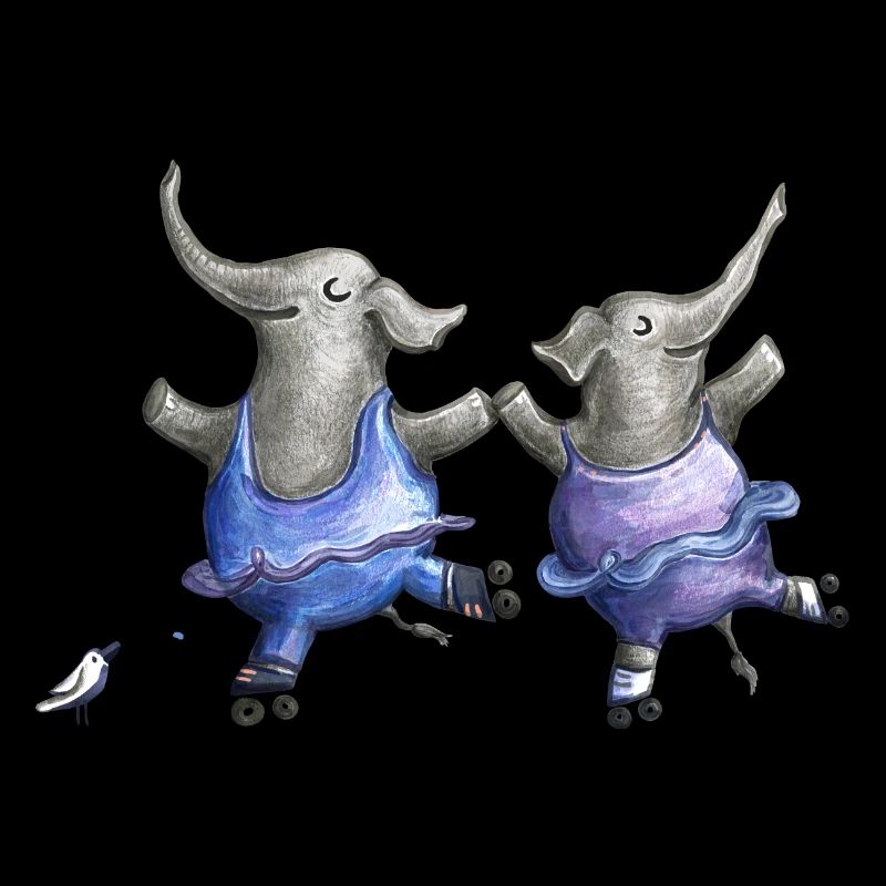 Roller skate elephant dance