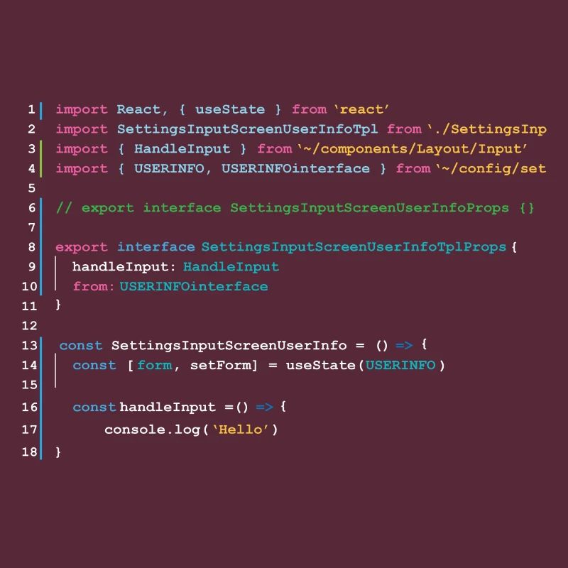 Code des programmeurs dans React
