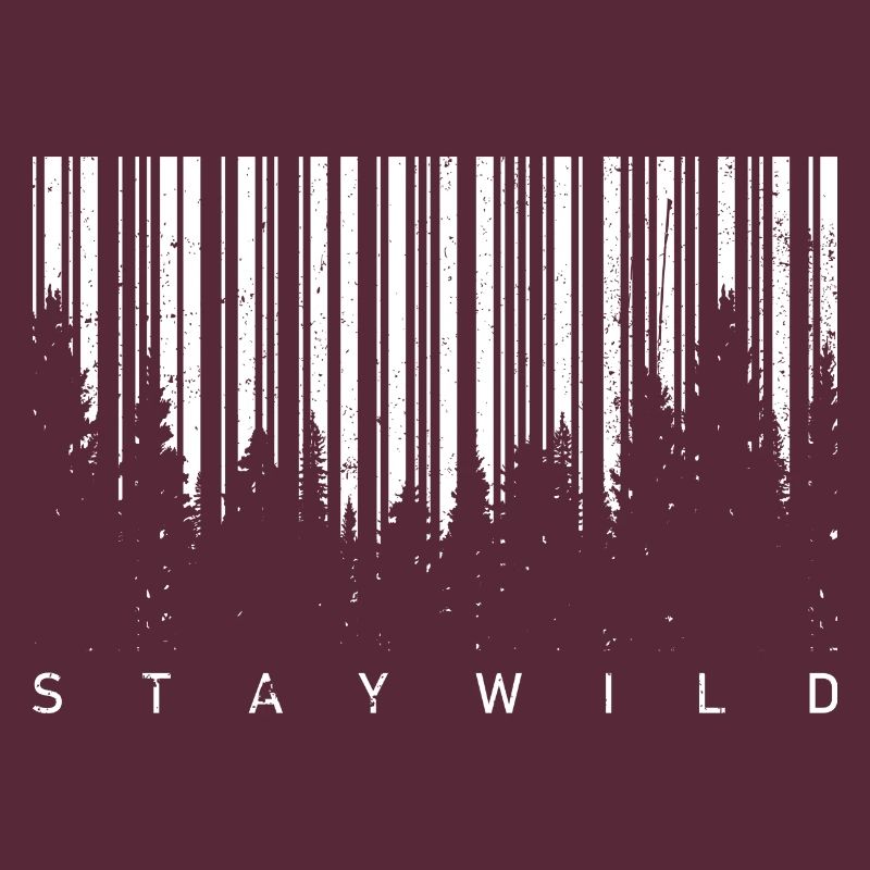 Silhouette de code-barres forestière