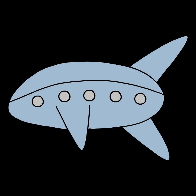 Dirigeable bleu