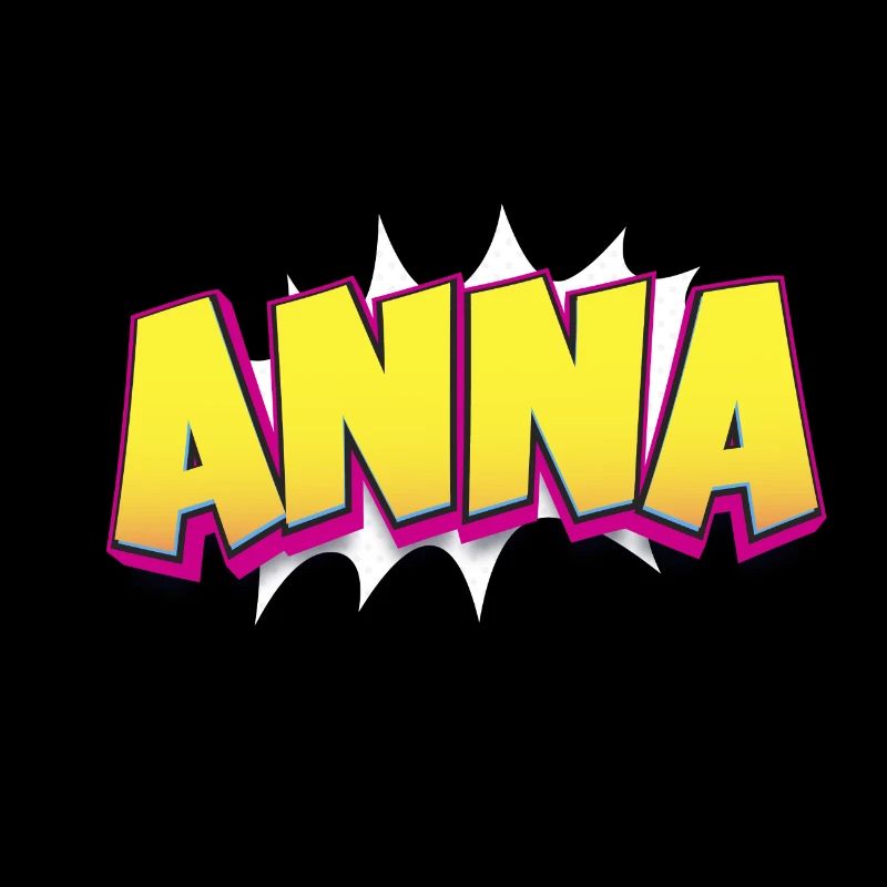 Anna Custom Name Comic Book Style Pop Art, Anna