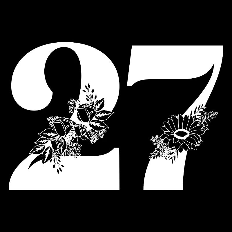 Nummer 27 Schwarze Blumen - 27. Blumenjubiläum