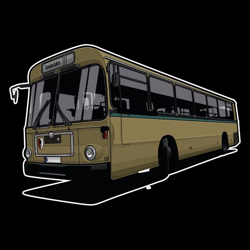 Oldtimer Bus // Illustration