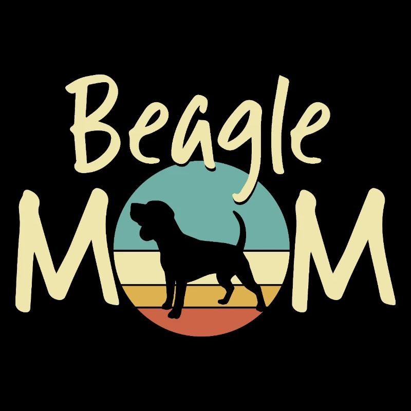 Beagle Mama Retro Sunset Design - Hundeliebhaber Geschenk
