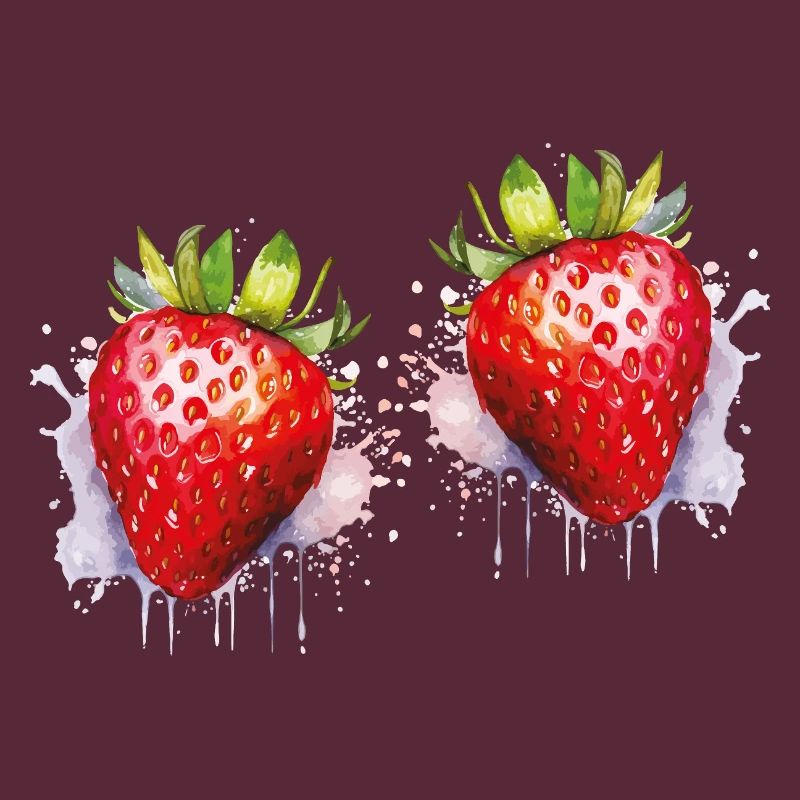 Fraises aquarellées