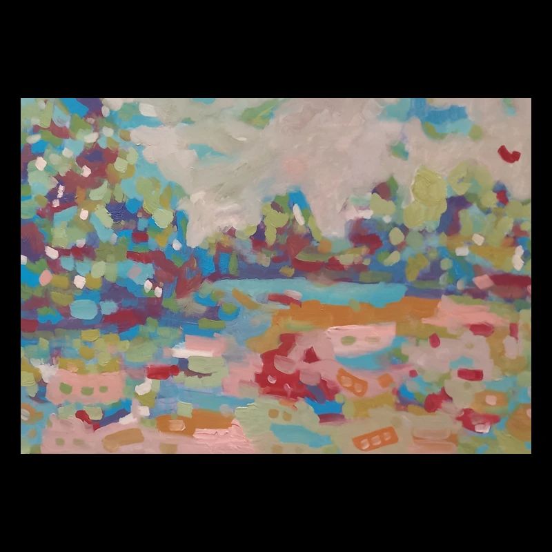 Paysage abstrait de taches colorées