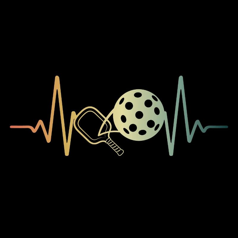 Pickleball Heartbeat Paddleball ECG Pulse