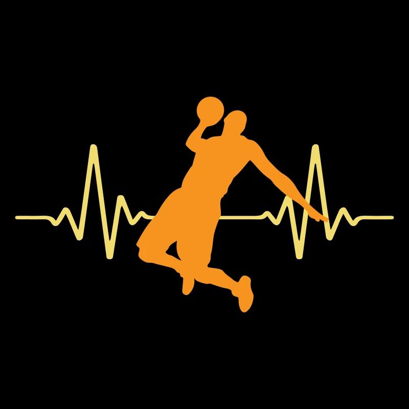 Heartbeat Basketball Pulse ECG | Colors can be changed