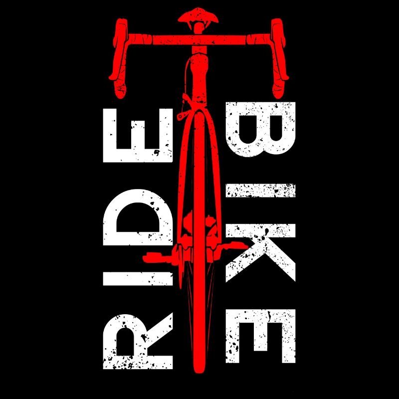 Typographie de vélo et vélo de route rouge