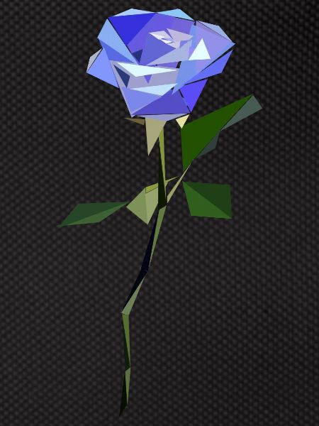 Rose abstract blue