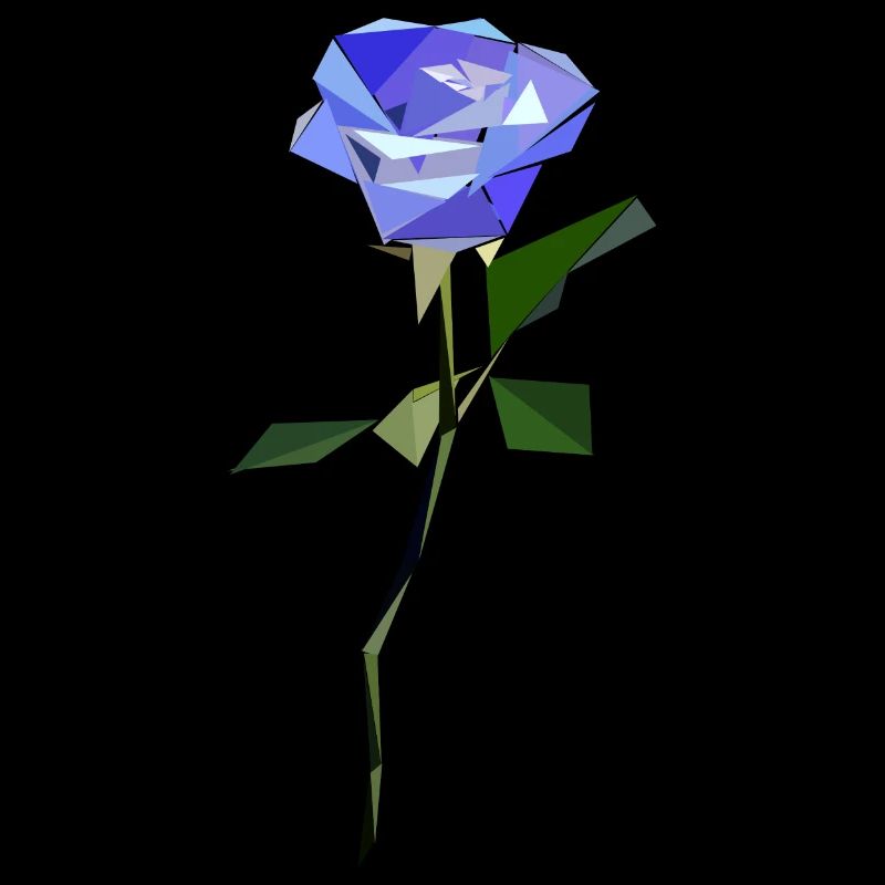 Rose abstract blue