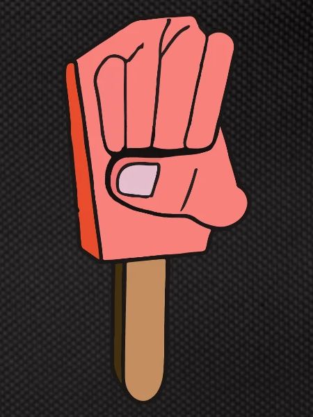 Fist symbol as popsicles
