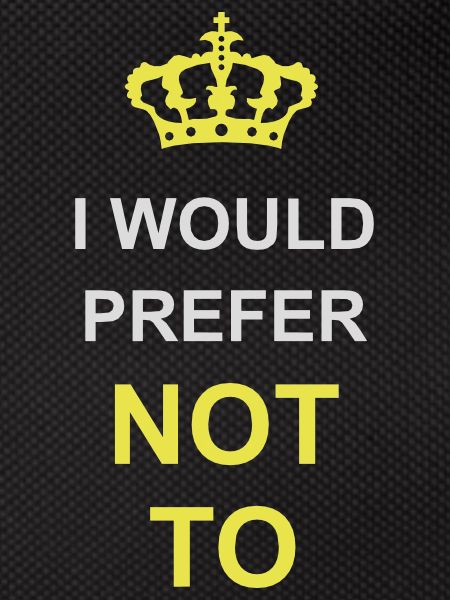 I prefer not to
