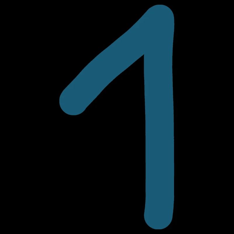 1 Nummer eins Zahl Geburtstag