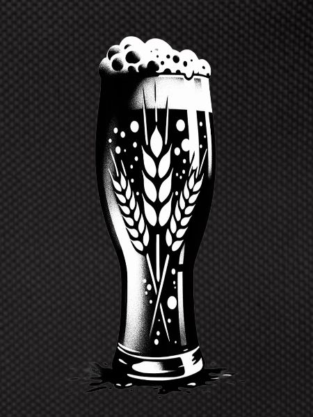 Weizenbierglas | Sprudelndes Bier