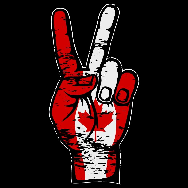 Drapeau du Canada Paix Victoire Symbole Utilisé