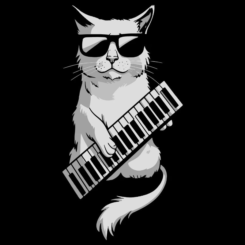Katzen Keytar Keyboard Geschenk