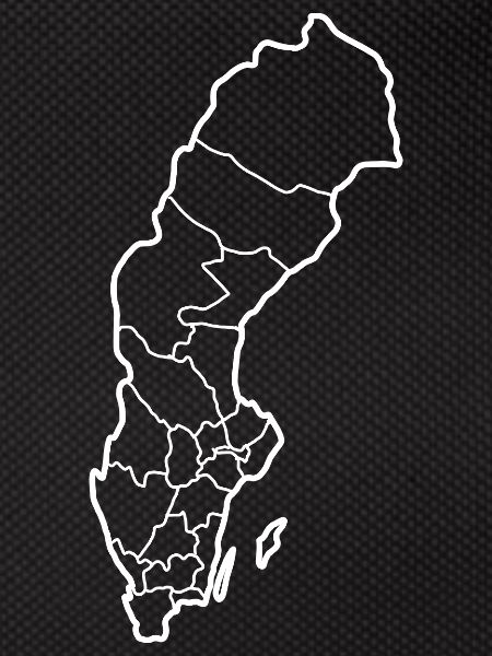 Sweden map with countries
