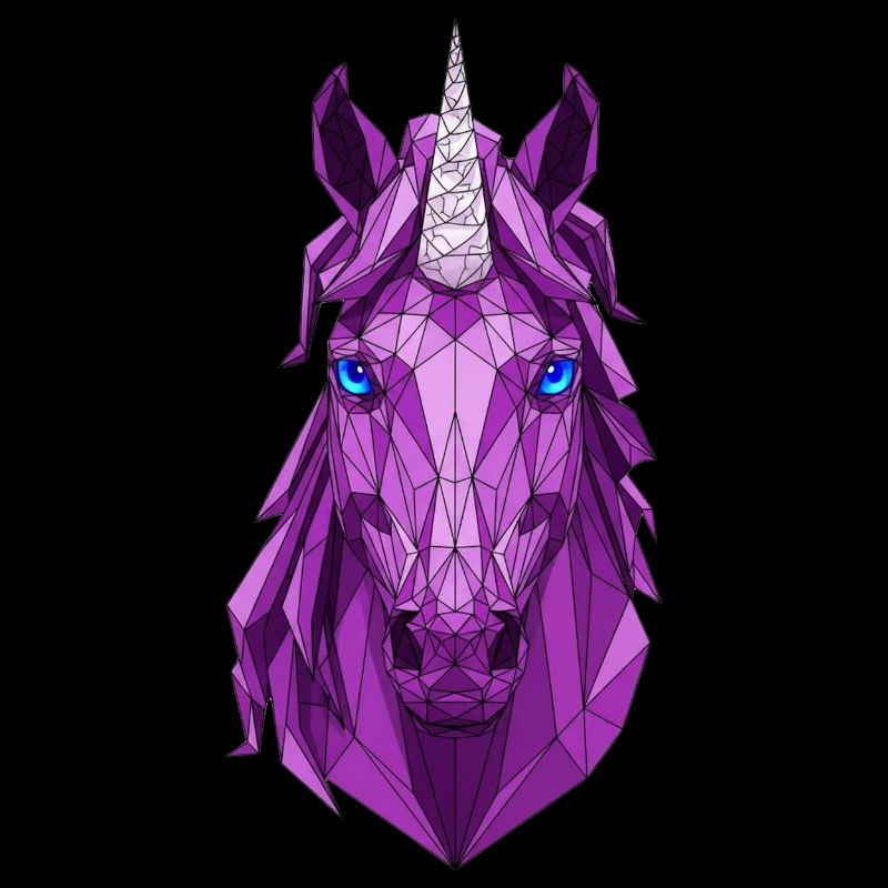 Lila Geometrischer Einhorn