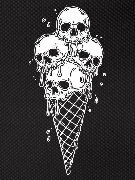 Skelett-Eiscreme Kunst