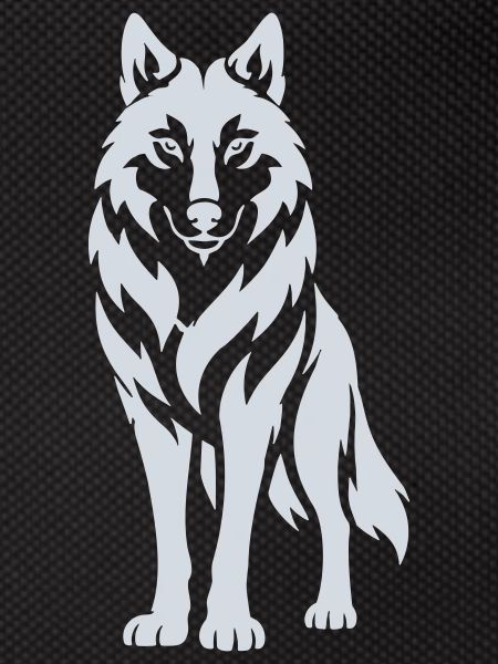 Wolfs Silhouette Kontrastdesign