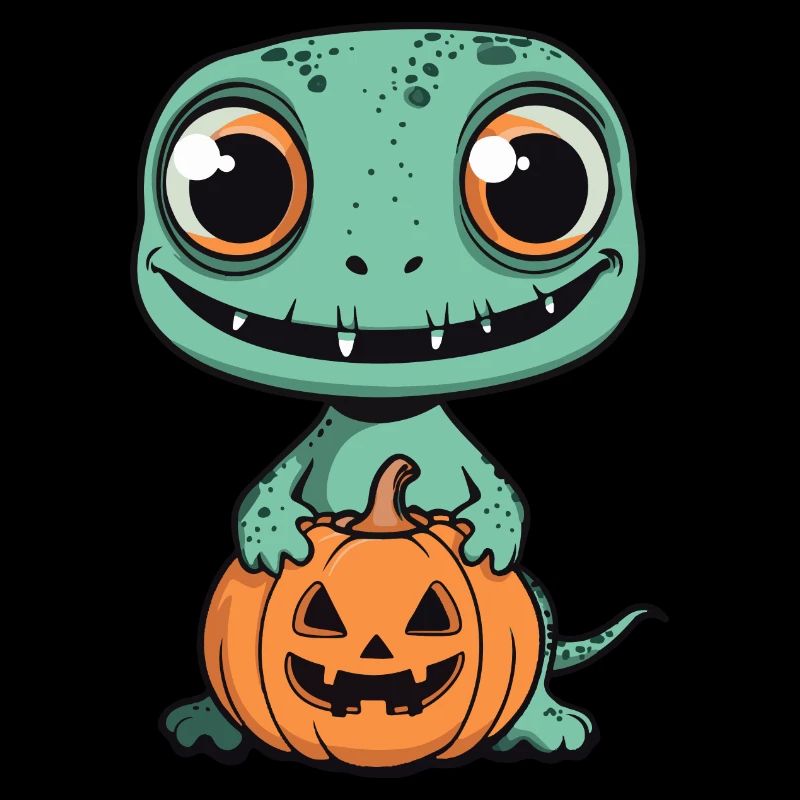 Lizard Halloween Funny Zombie