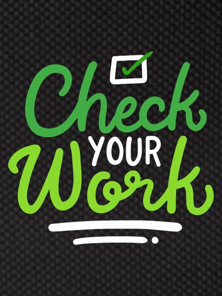 Check Your Work