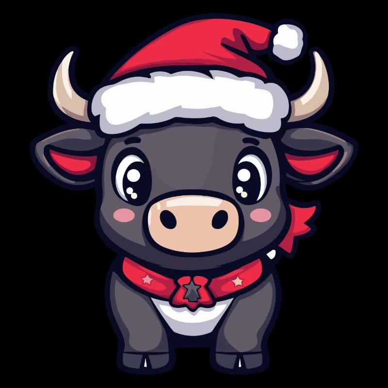 Stier Weihnachten Niedlich