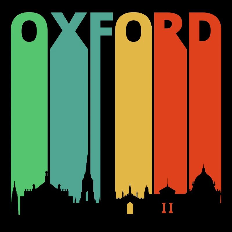 Weinlese Retro Oxford. Horizont. Stadtbild.England