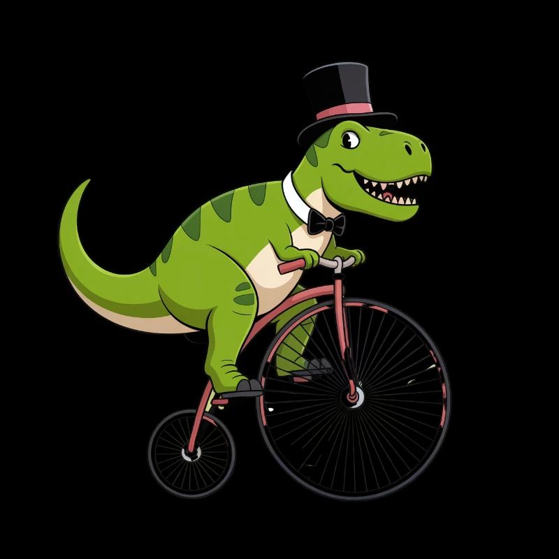 T-Rex à vélo Dino